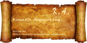 Kossuth Augusztina névjegykártya